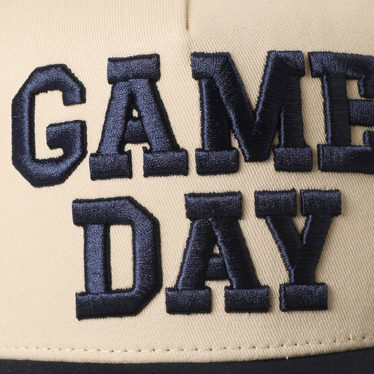 GAME DAY 3D Letter Embroidered Two-Tone Trucker Hat