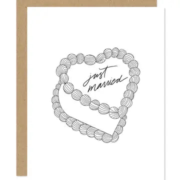 Just Married Cake Card